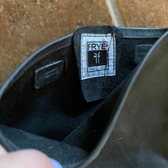 Frye Veronica distressed black Boots Sz 40 - Picture 4 of 10